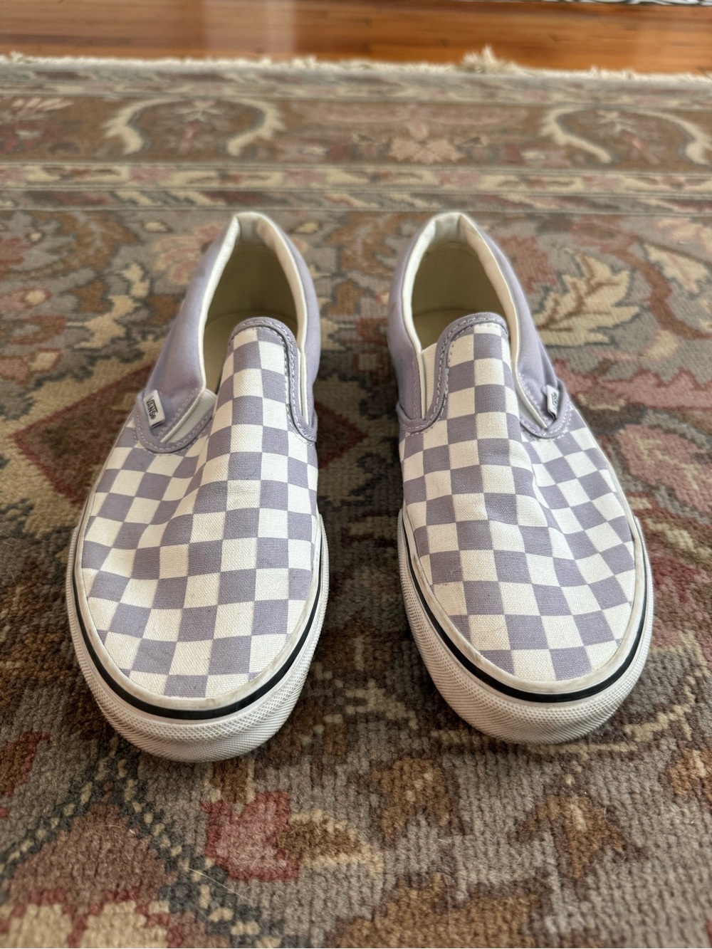 Vans Slip-On Checkerboard Sneakers - Lavender/White
